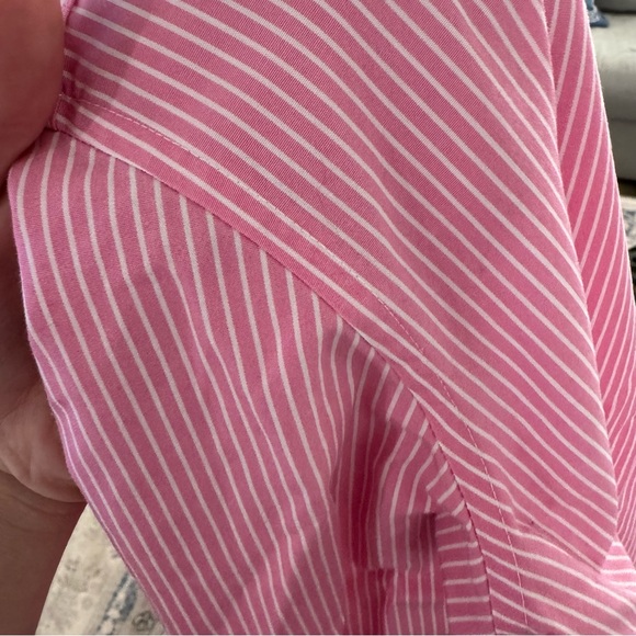 Ralph Lauren Lauren Pink Striped Non-Iron Button Down Shirt Women’s M - Picture 8 of 9